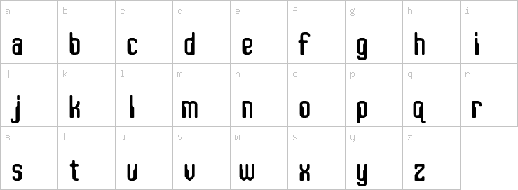 Lowercase characters