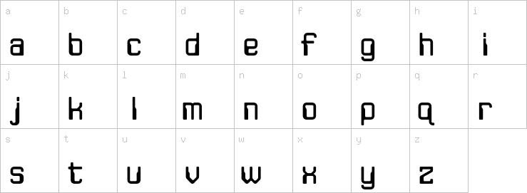 Lowercase characters