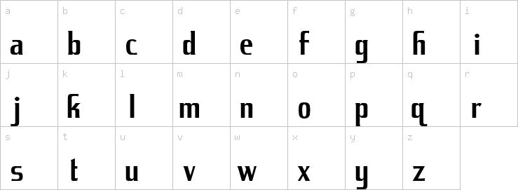 Lowercase characters