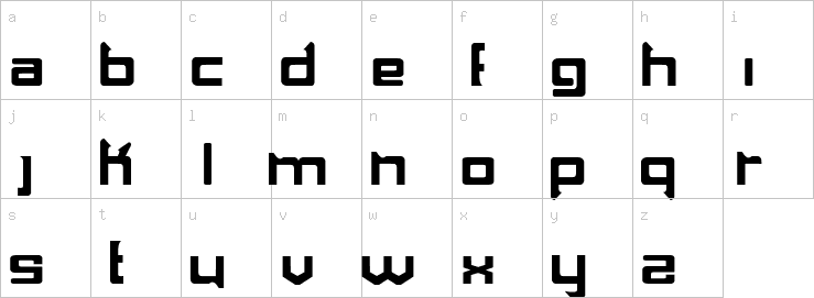 Lowercase characters