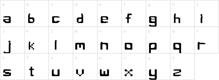 Lowercase characters