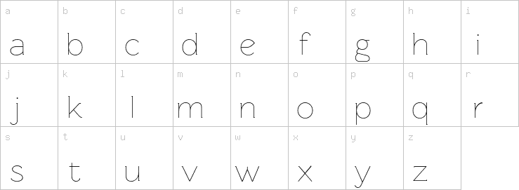 Lowercase characters