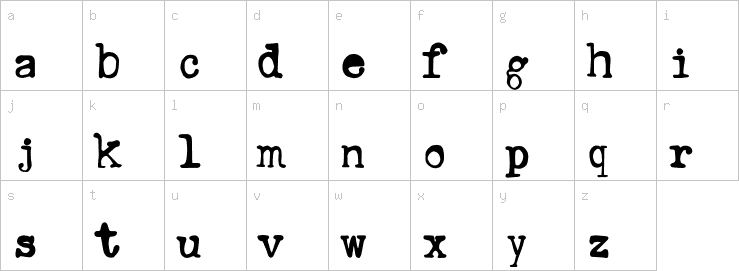 Lowercase characters