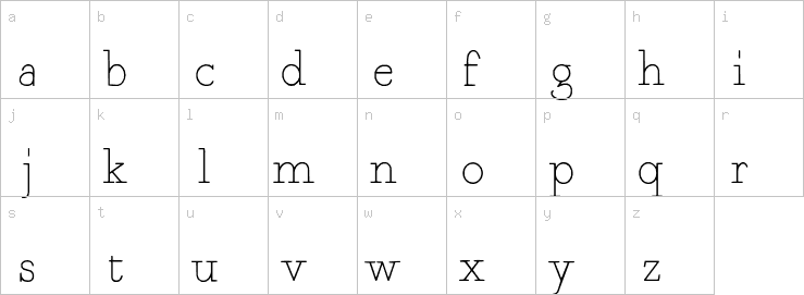 Lowercase characters