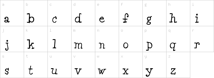 Lowercase characters