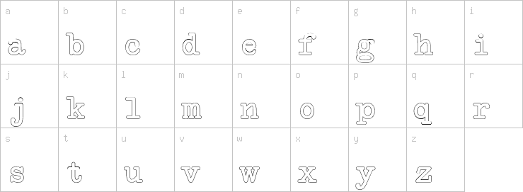 Lowercase characters