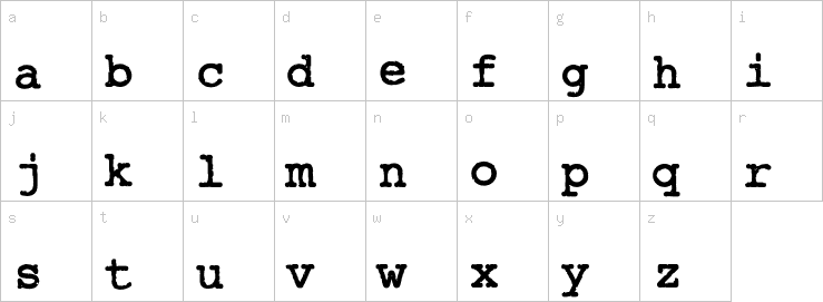 Lowercase characters