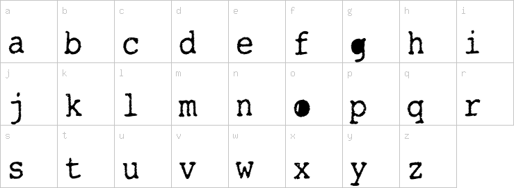 Lowercase characters