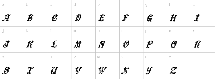 Lowercase characters