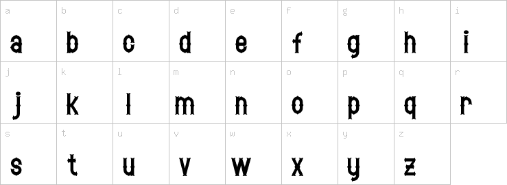 Lowercase characters