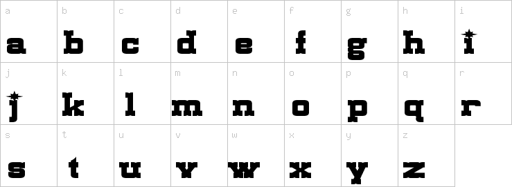 Lowercase characters