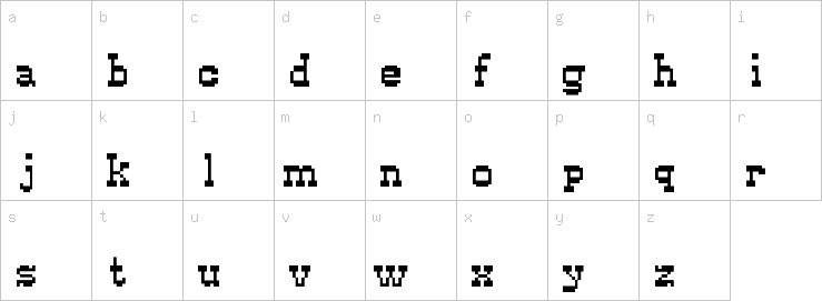Lowercase characters