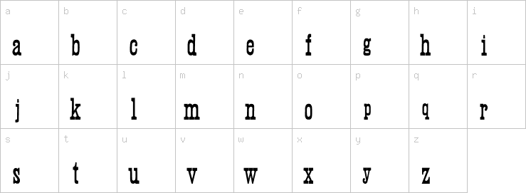 Lowercase characters