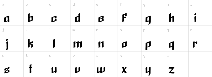 Lowercase characters