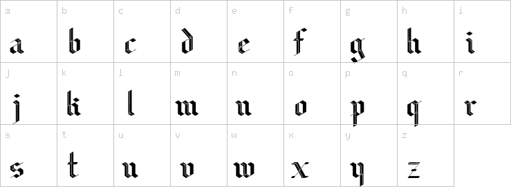Lowercase characters