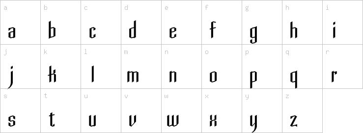 Lowercase characters