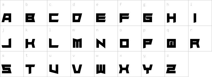 Lowercase characters