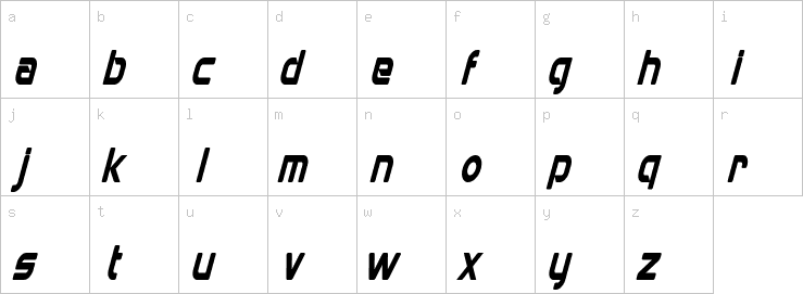 Lowercase characters