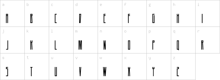 Lowercase characters