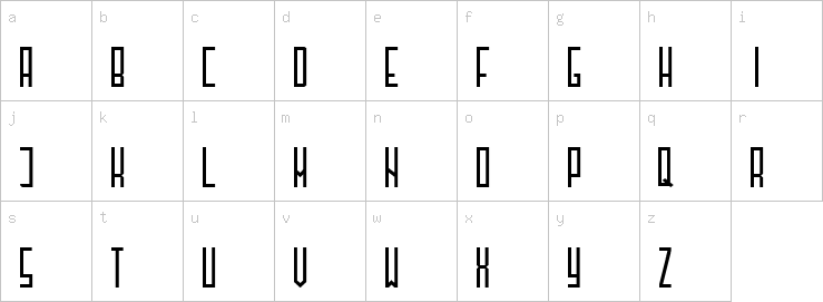 Lowercase characters