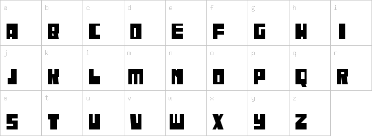 Lowercase characters