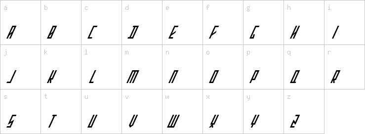 Lowercase characters