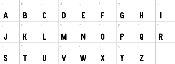 Lowercase characters