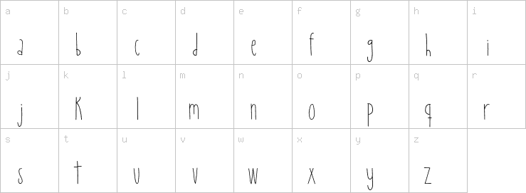 Lowercase characters