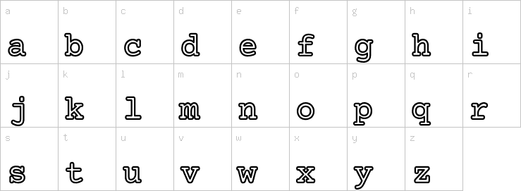 Lowercase characters