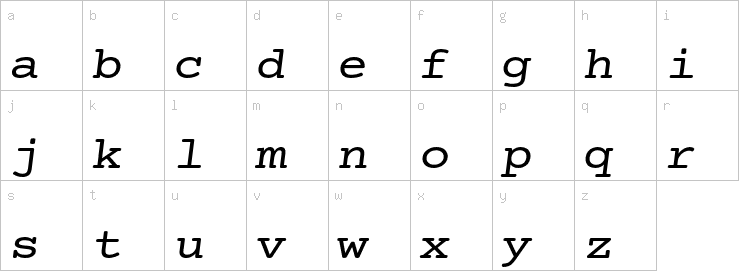 Lowercase characters