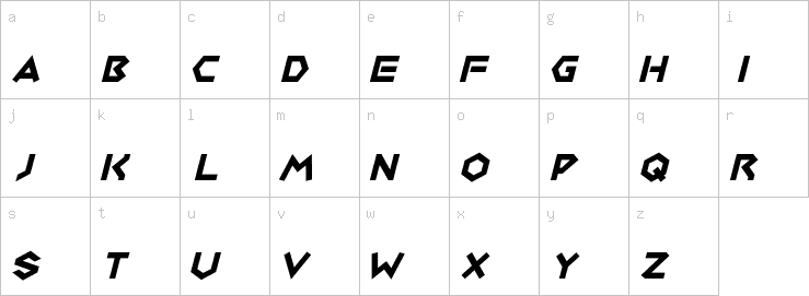 Lowercase characters