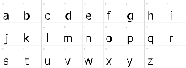 Lowercase characters