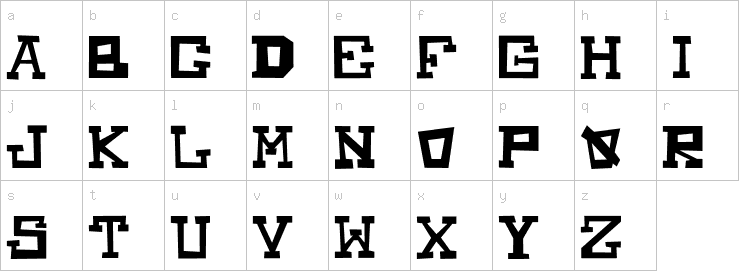 Lowercase characters