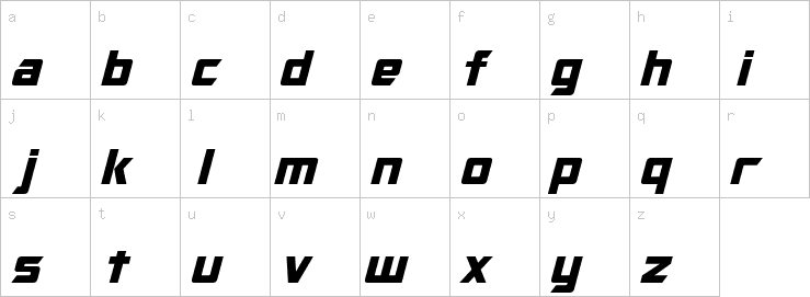 Lowercase characters