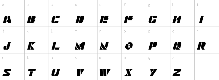 Lowercase characters
