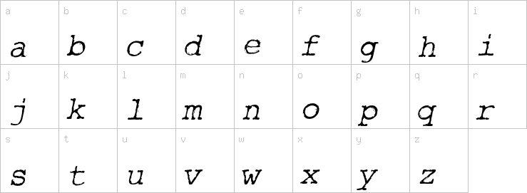 Lowercase characters