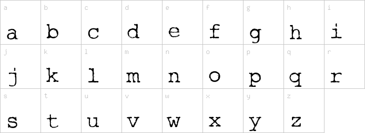 Lowercase characters