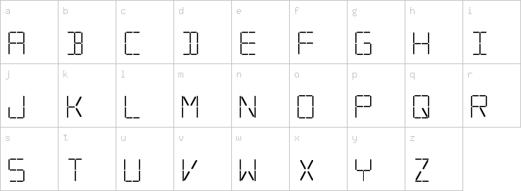Lowercase characters