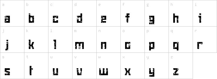 Lowercase characters