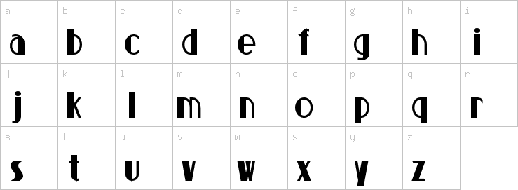 Lowercase characters