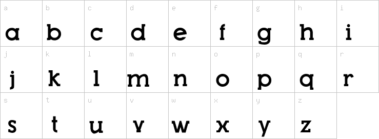 Lowercase characters