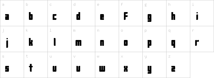 Lowercase characters
