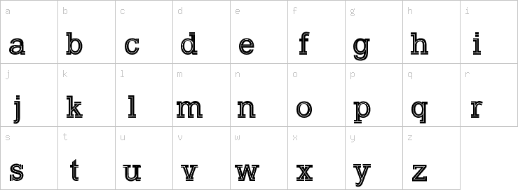 Lowercase characters