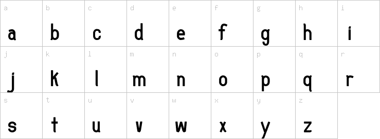 Lowercase characters