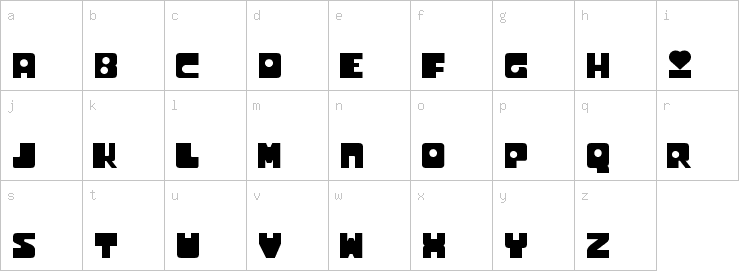 Lowercase characters