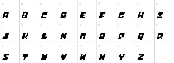 Lowercase characters