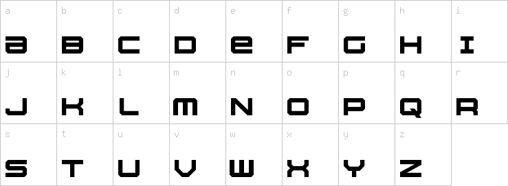 Lowercase characters