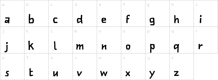 Lowercase characters