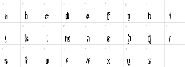 Lowercase characters