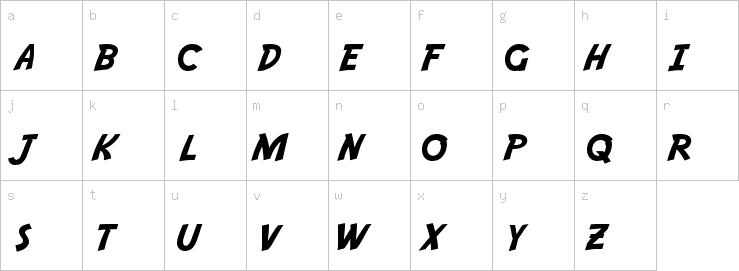 Lowercase characters